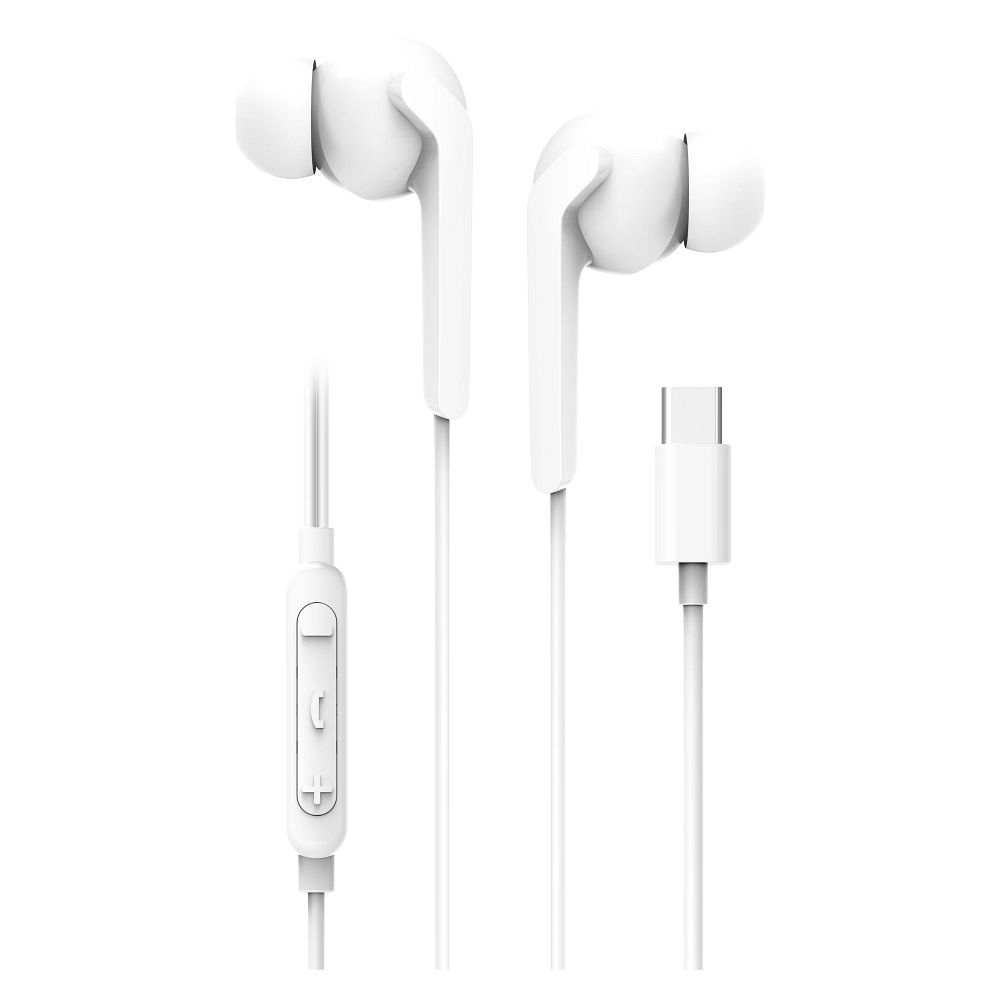 Ακουστικά Ψείρες Type-C BLUE STAR M15C με Μικρόφωνο & DAC - Λευκά