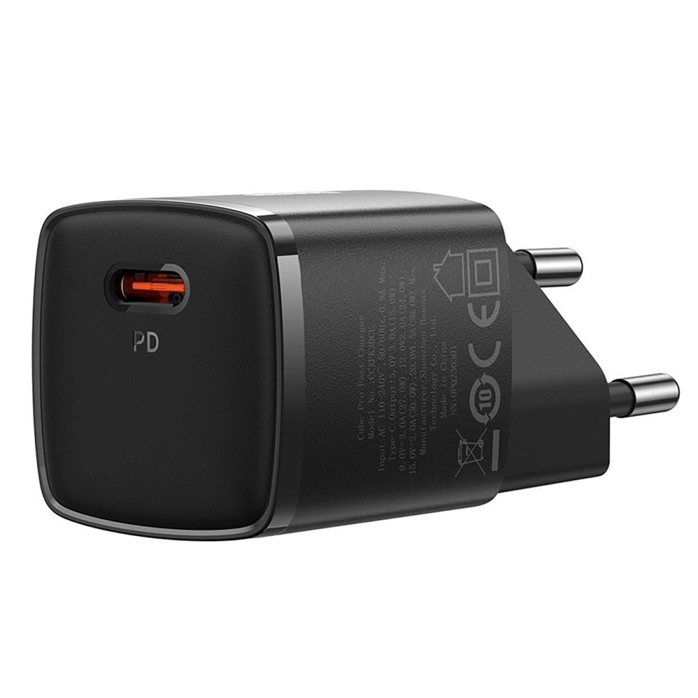 Φορτιστής Τοίχου BASEUS Type C PD 30W GaN Cube Pro Μαύρος