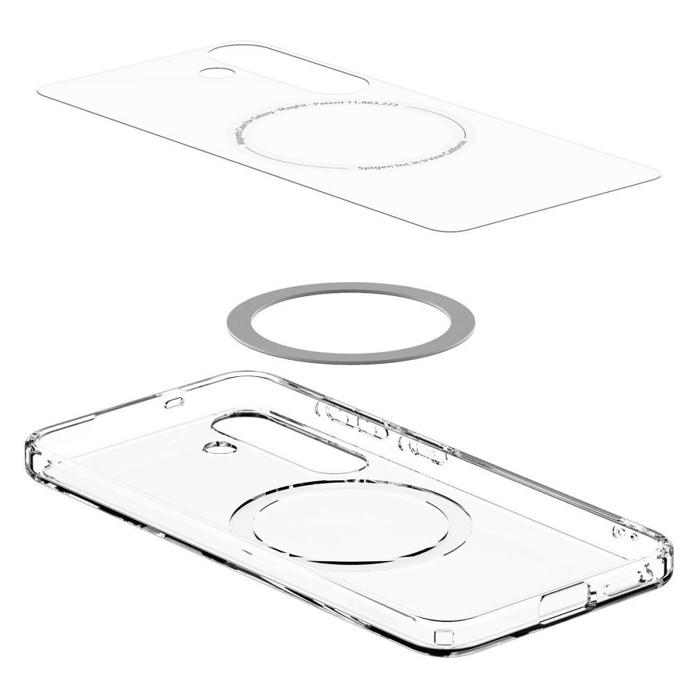 SPIGEN case ULTRA HYBRID MAG compatible with MagSafe for S25 clear / white