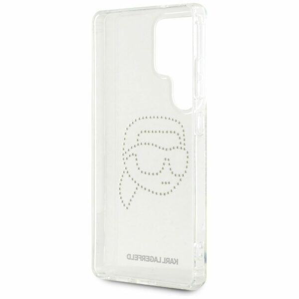 KARL LAGERFELD case for SAMSUNG S25 Ultra KLHCS25LHKHDCELT (IML Rhinestones K Head) transparent
