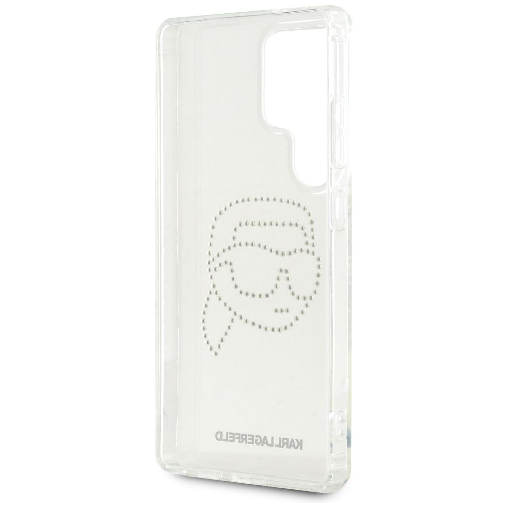 KARL LAGERFELD case for SAMSUNG S25 Ultra KLHCS25LHKHDCELT (IML Rhinestones K Head) transparent