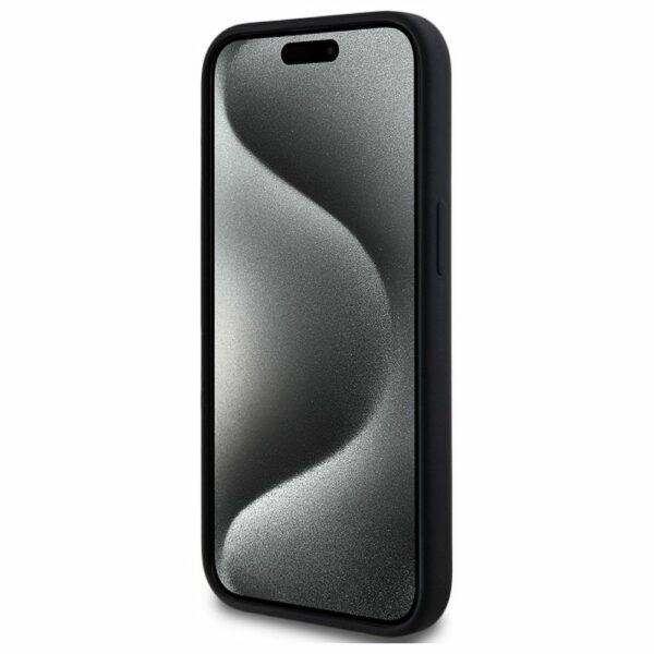 KARL LAGERFELD case for IPHONE 15 compatible with MagSafe KLHMP15SSKHPPLK (SIL KL Head Print) black