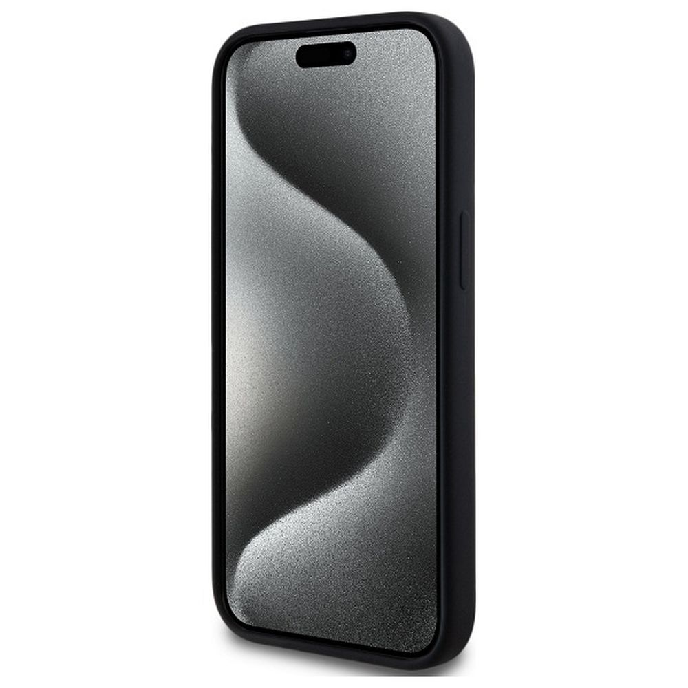 KARL LAGERFELD case for IPHONE 15 compatible with MagSafe KLHMP15SSKHPPLK (SIL KL Head Print) black