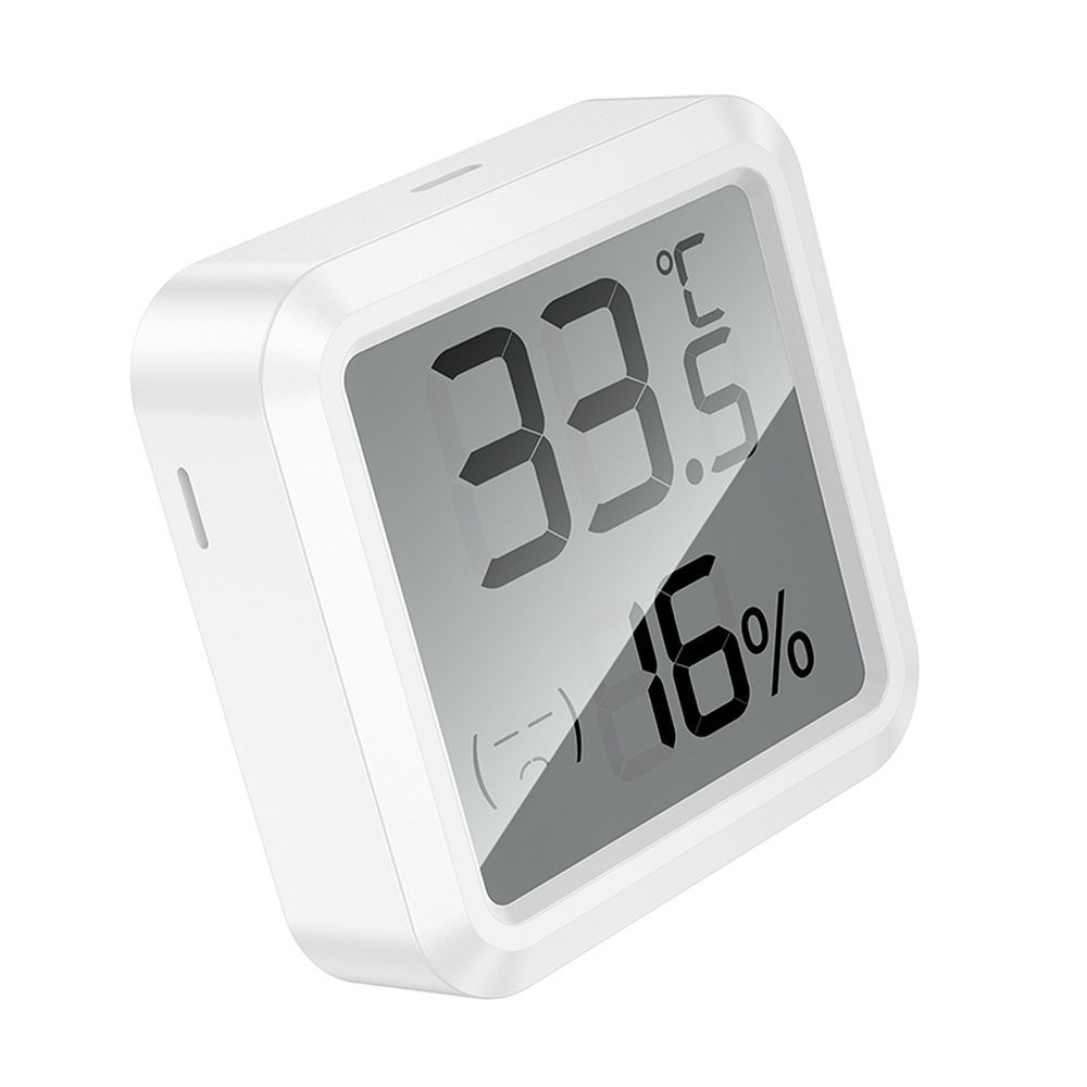 HOCO electronic clock with hygrothermometer HX40 white