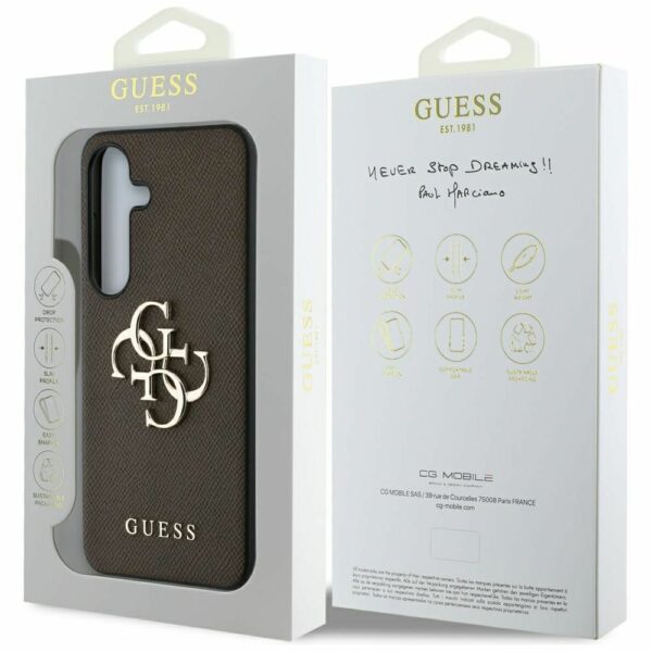 Θήκη Κινητού GUESS SAMSUNG S25 PU Grained Big 4G Logo Καφέ