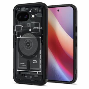 SPIGEN case ULTRA HYBRID MAG compatible with MagSafe for GOOGLE PIXEL 9A zero one black