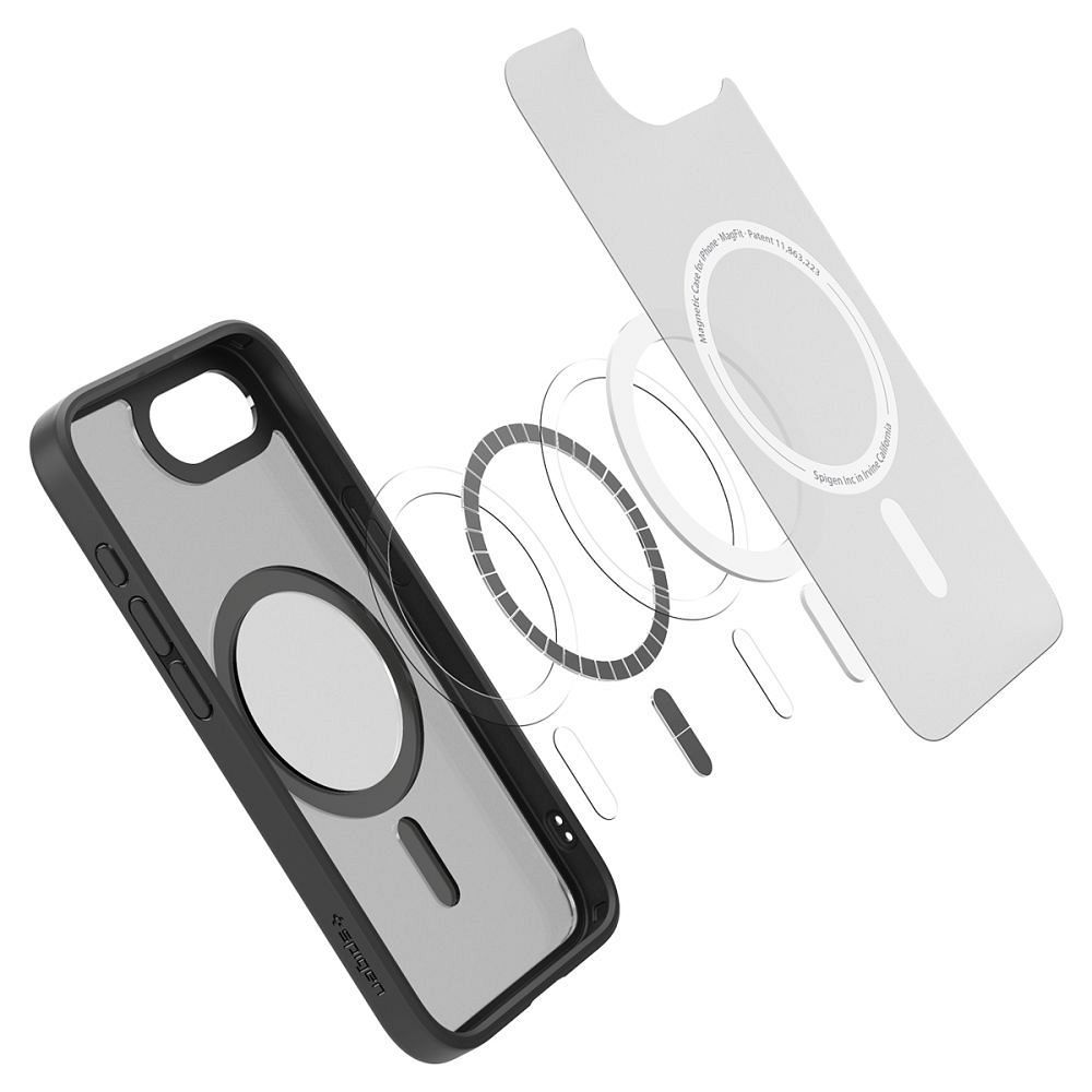 SPIGEN case ULTRA HYBRID MAG compatible with MagSafe for IPHONE 16E 2025 frost black