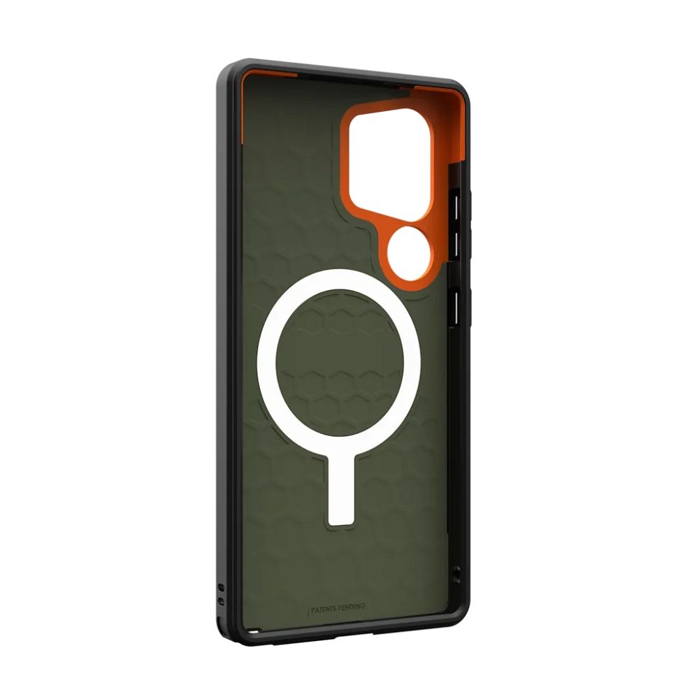 UAG Urban Armor Gear case CIVILIAN PRO with built-in magnet for SAMSUNG S25 Ultra 5G olive / orange