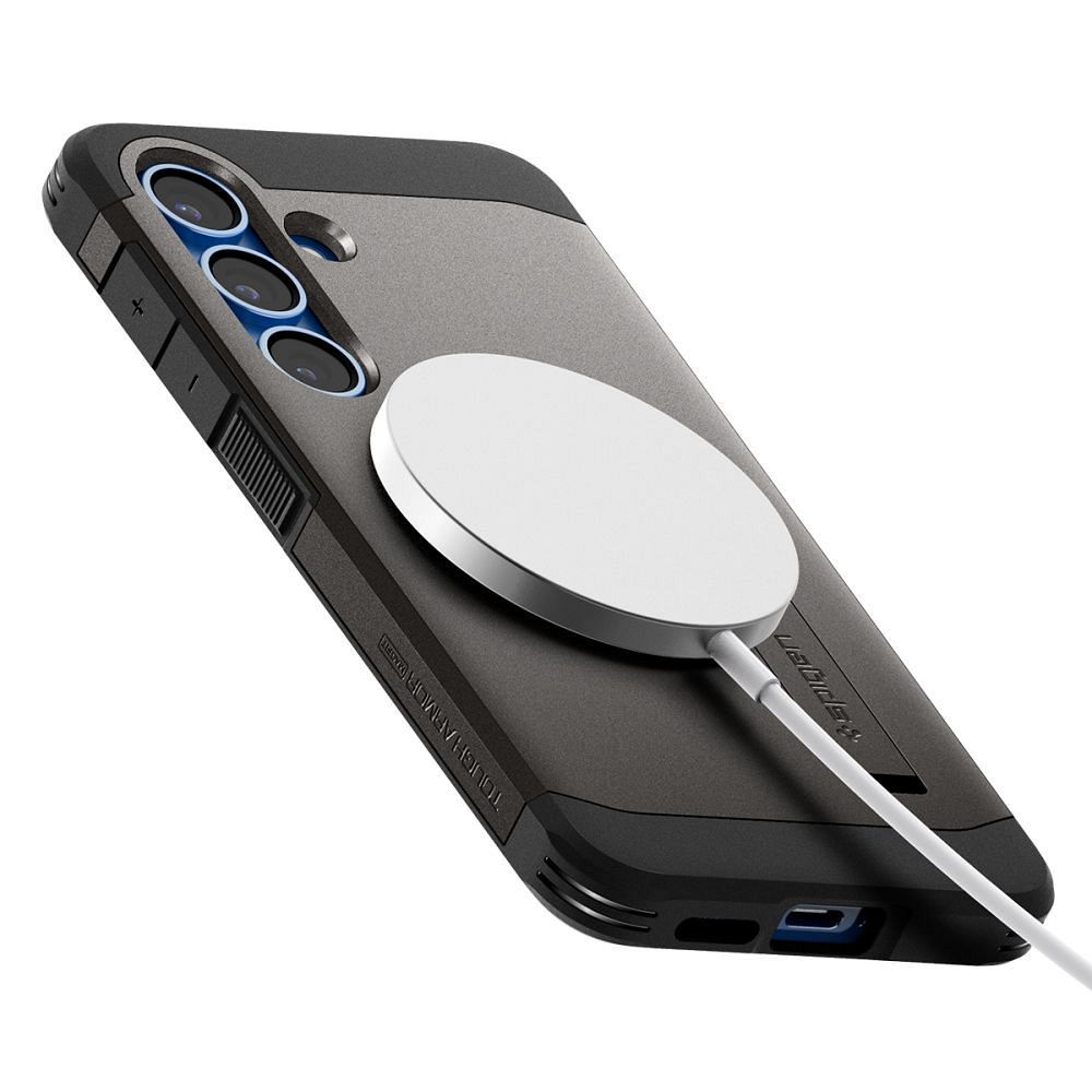 SPIGEN case TOUGH ARMOR compatible with MagSafe for SAMSUNG S25 Plus gunmetal