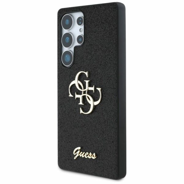 Θήκη Κινητού GUESS Glitter Big 4G Μαύρη για Samsung S25 Ultra
