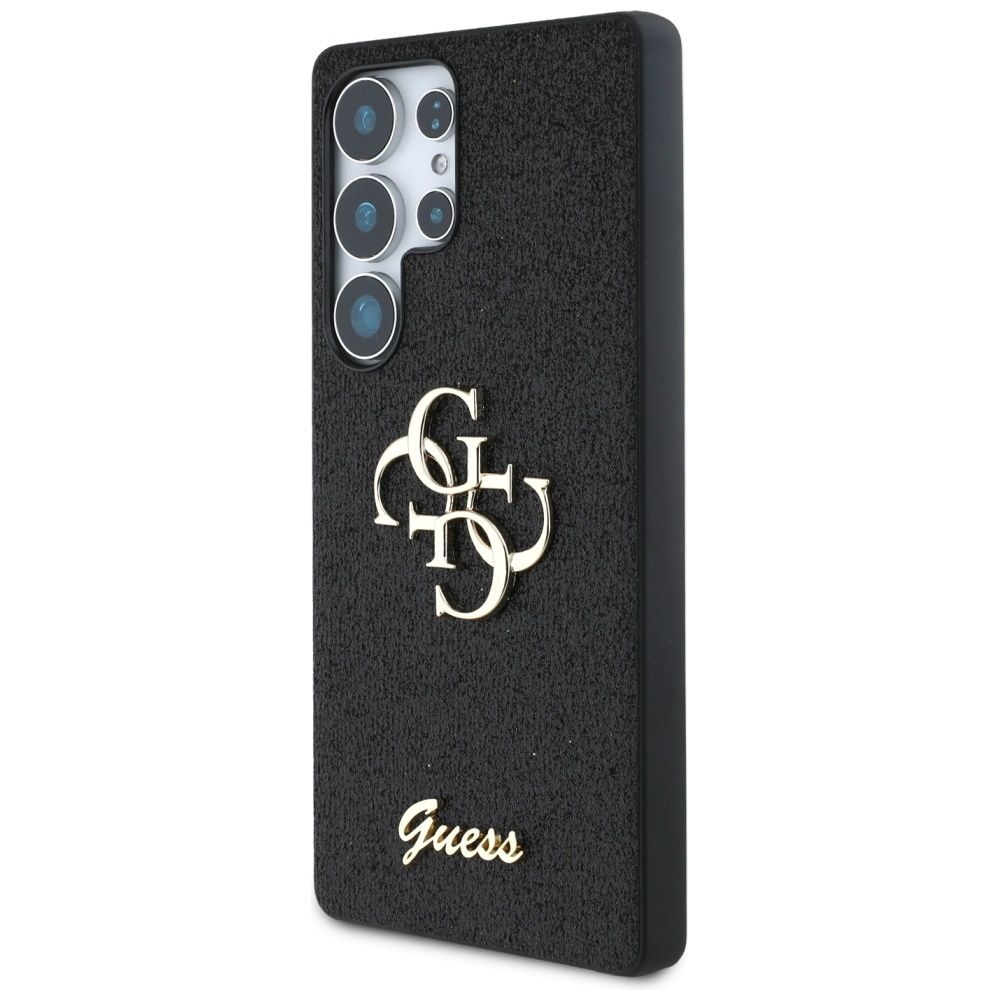 Θήκη Κινητού GUESS Glitter Big 4G Μαύρη για Samsung S25 Ultra