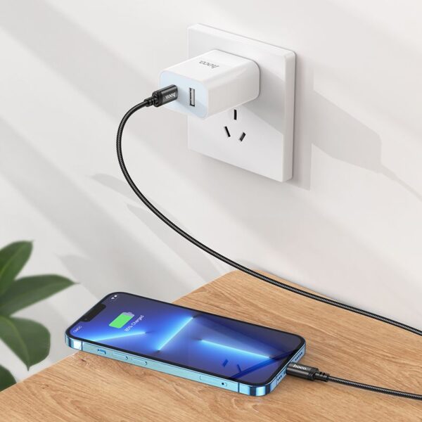 Cable USB C to Lightning Hoco PD 27W 2 m X89 black