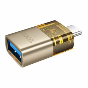 HOCO OTG Adapter Type C σε USB A UA36B Χρυσό - Μετατροπέας USB OTG