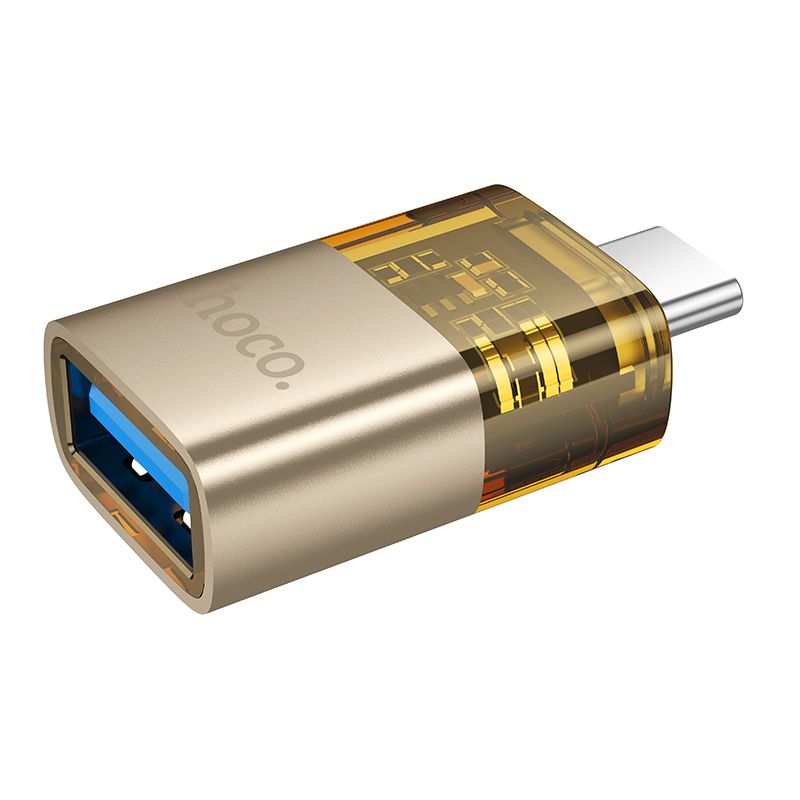 HOCO OTG Adapter Type C σε USB A UA36B Χρυσό - Μετατροπέας USB OTG