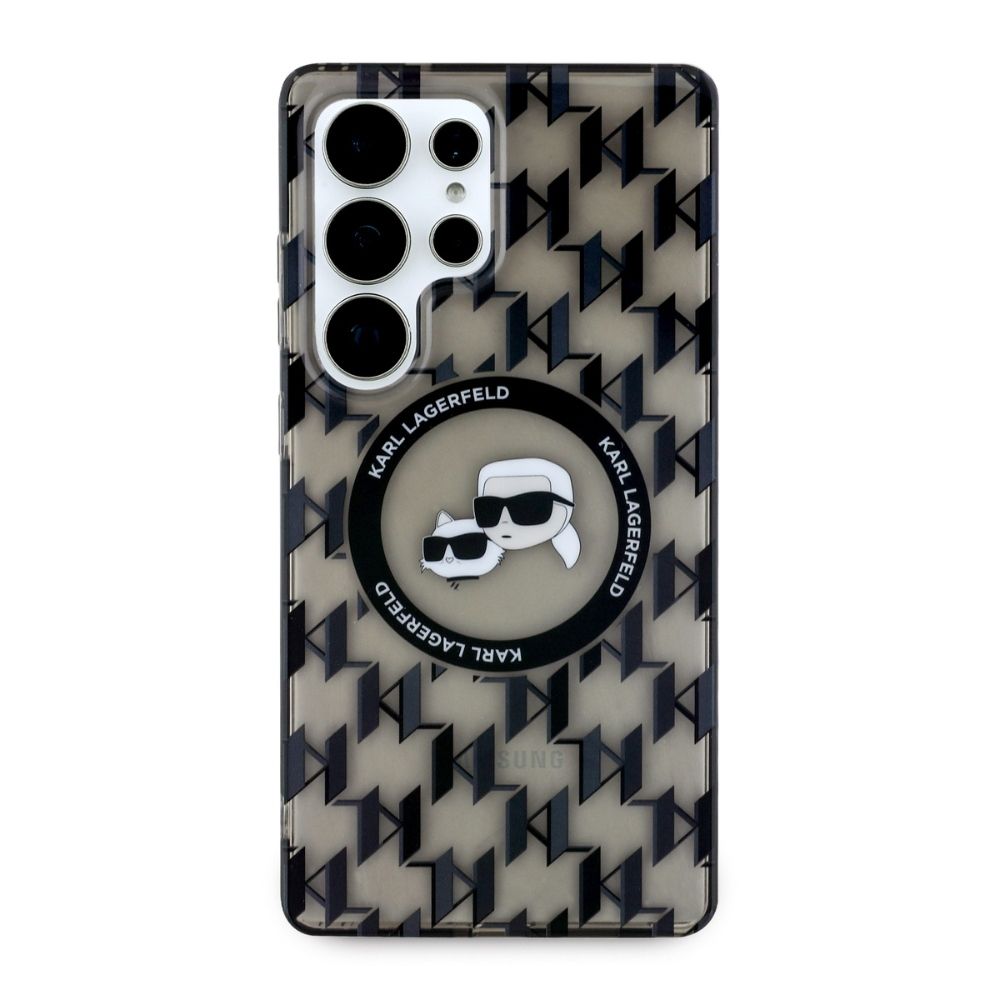 KARL LAGERFELD case for SAMSUNG S25 Ultra KLHMS25LHMCKMHK (Magnetic IML Metal Monogram KC Heads) black