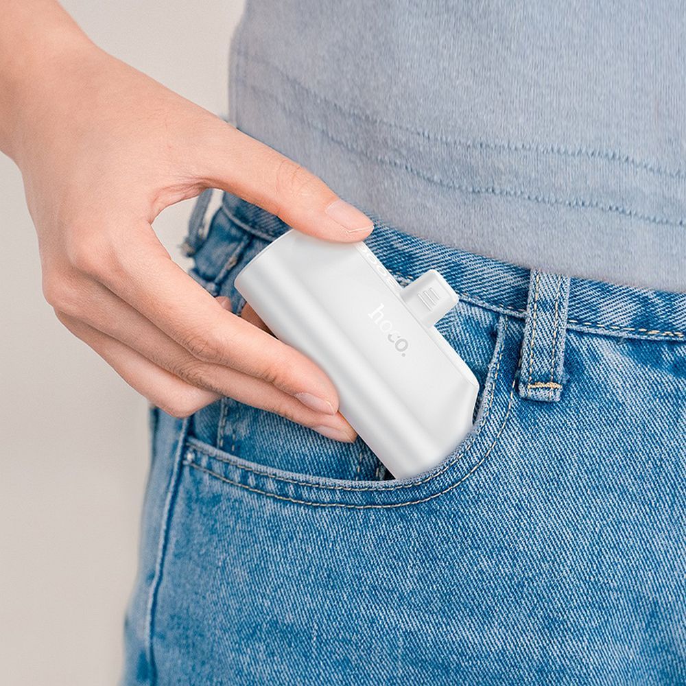 HOCO Powerbank 3000mAh με Ενσωματωμένο Lightning Connector J147 Λευκό