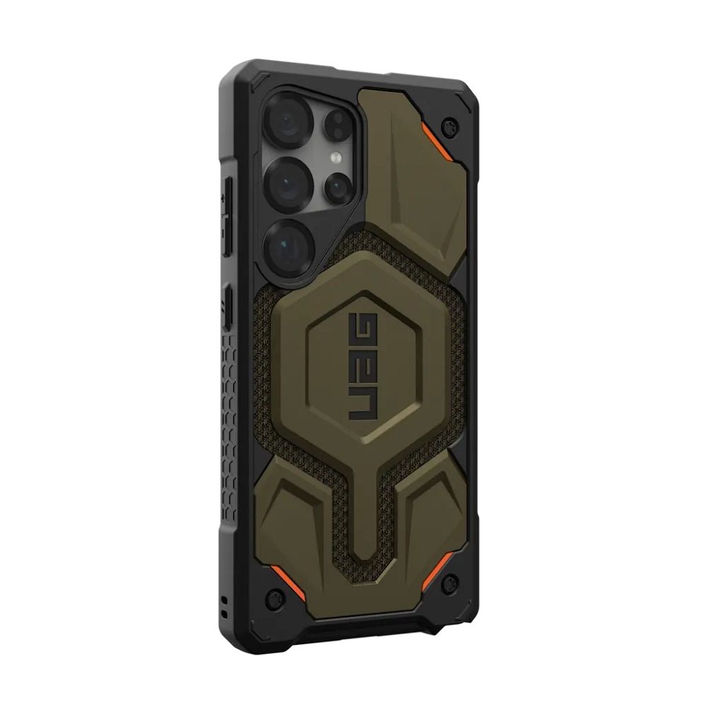 UAG Urban Armor Gear case MONARCH PRO with built-in magnet for SAMSUNG S25 Ultra 5G kevlar element green