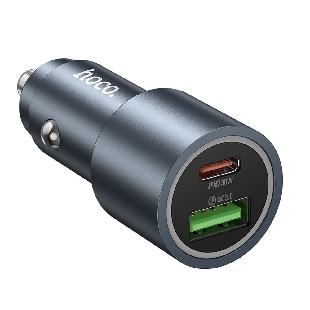 HOCO car charger USB A + Type C PD QC3.0 48W Z60 black