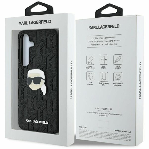 KARL LAGERFELD case for SAMSUNG S25 Plus KLHCS25MPGKLKIPK (PU Monogram K. Head Pin) black