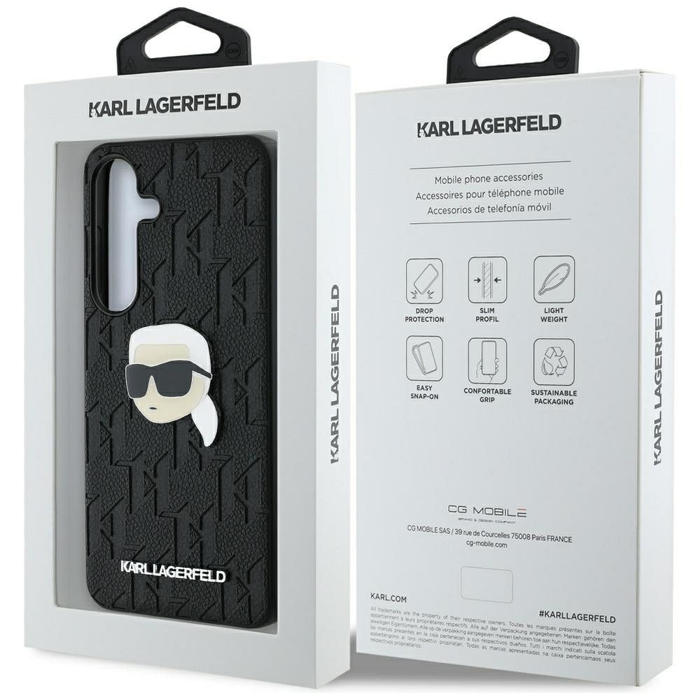 KARL LAGERFELD case for SAMSUNG S25 Plus KLHCS25MPGKLKIPK (PU Monogram K. Head Pin) black
