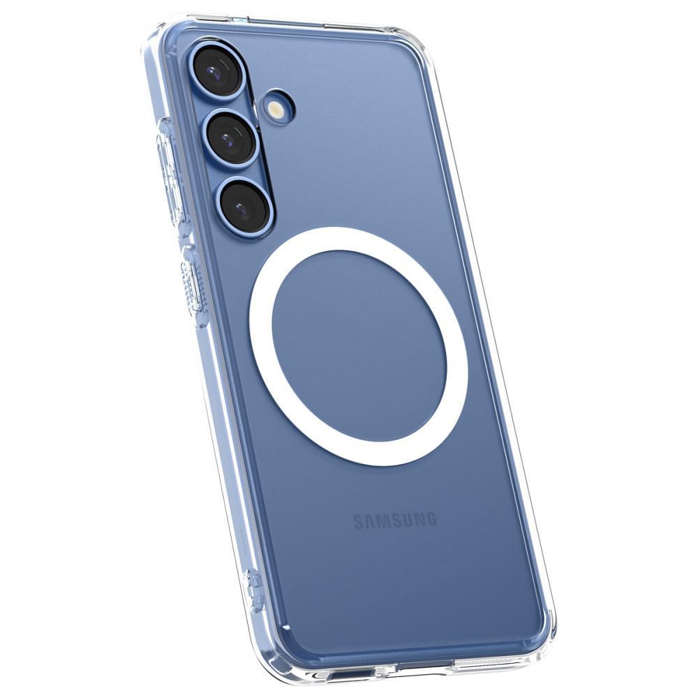 SPIGEN case ULTRA HYBRID MAG compatible with MagSafe for S25 clear / white