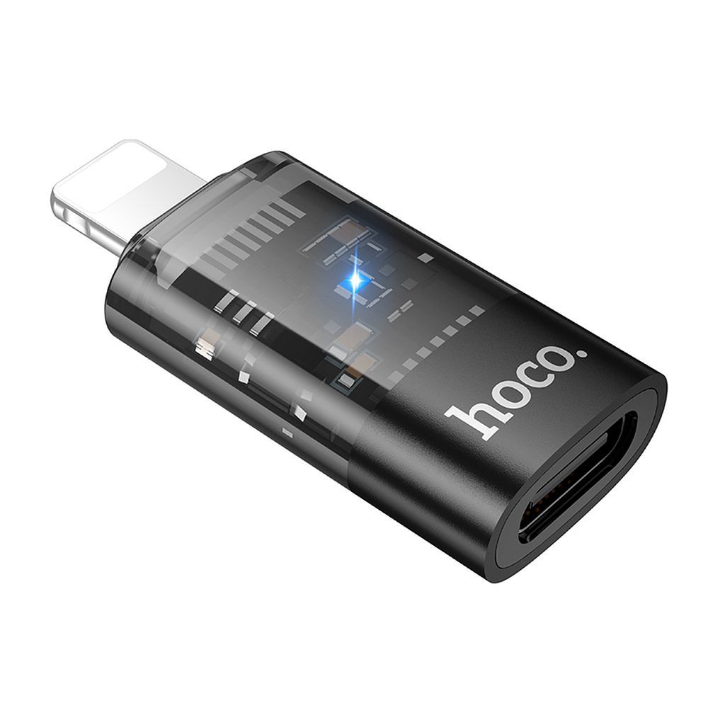 Αντάπτορας HOCO UA36A OTG Lightning σε Type C - Διαφανές Μαύρο