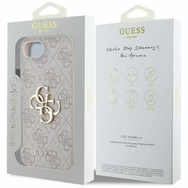 GUESS case for IPHONE 16e (SE 4 2025) GUHCPSE44GMGPI (4G PU Big Logo) pink