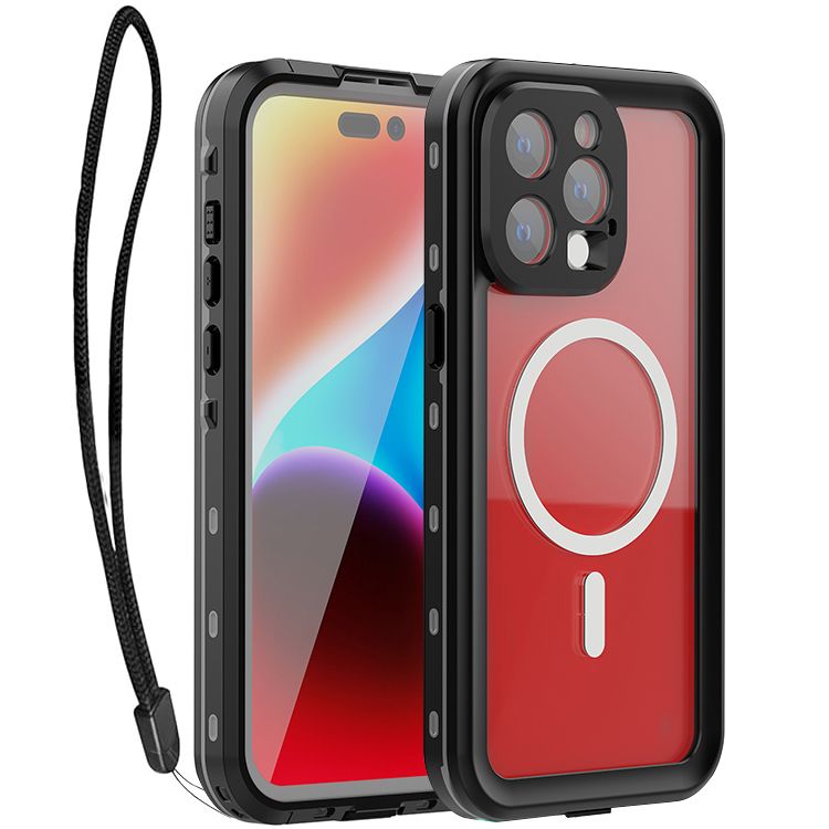 Waterproof case SHELLBOX DOT compatible with MagSafe for IPHONE 15 Pro Max black