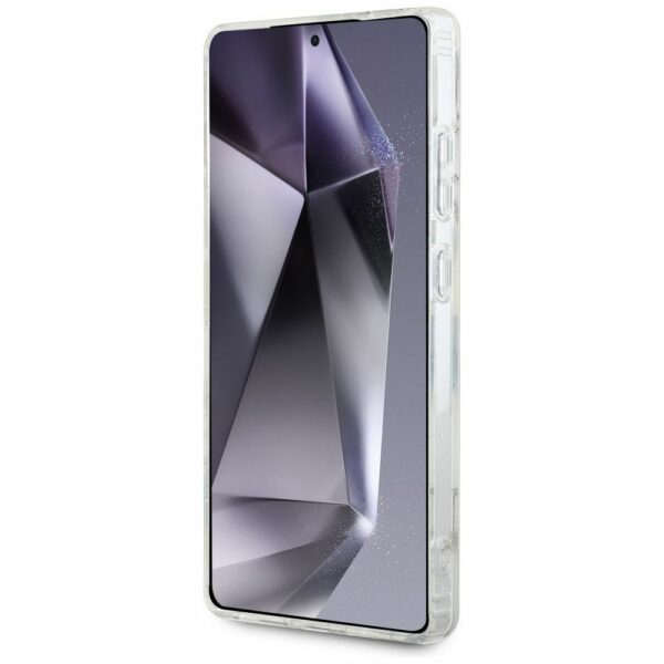 Θήκη Κινητού GUESS Samsung S25 Ultra Λευκή με Γκλίτερ & Λουλούδια