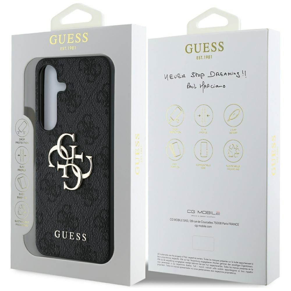 Θήκη Κινητού GUESS για Samsung S25 Plus GUHCS25M4GMGGR (4G PU Big Logo) Μαύρη