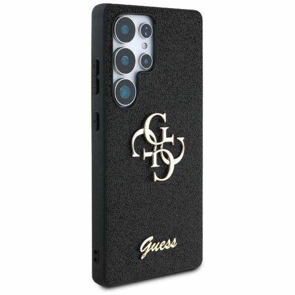 Θήκη Κινητού GUESS Glitter Big 4G Μαύρη για Samsung S25 Ultra
