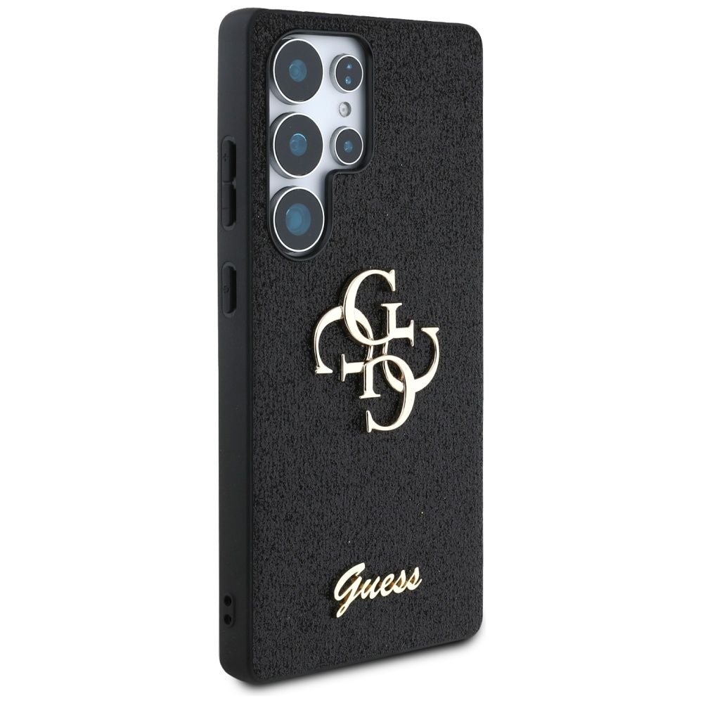Θήκη Κινητού GUESS Glitter Big 4G Μαύρη για Samsung S25 Ultra