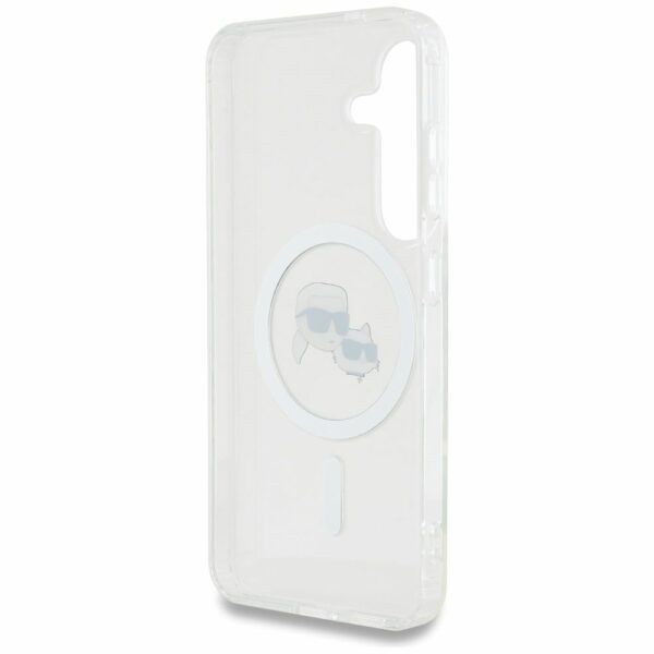 KARL LAGERFELD case for SAMSUNG S25 KLHMS25SHLSKCH (Magnetic IML Metal KC Heads) white