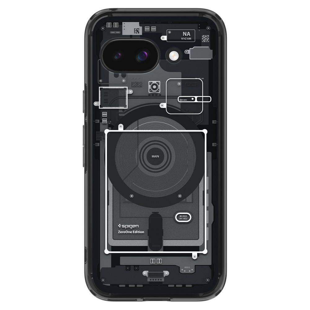 SPIGEN case ULTRA HYBRID MAG compatible with MagSafe for GOOGLE PIXEL 9A zero one black