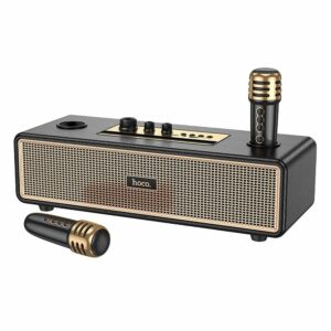 HOCO speaker bluetooth + 2 x wireless microphones BS63 black