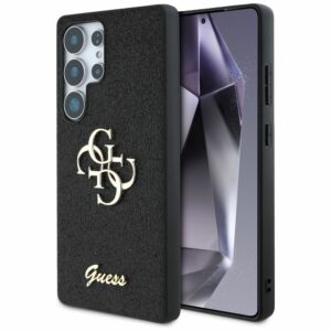 Θήκη Κινητού GUESS Glitter Big 4G Μαύρη για Samsung S25 Ultra