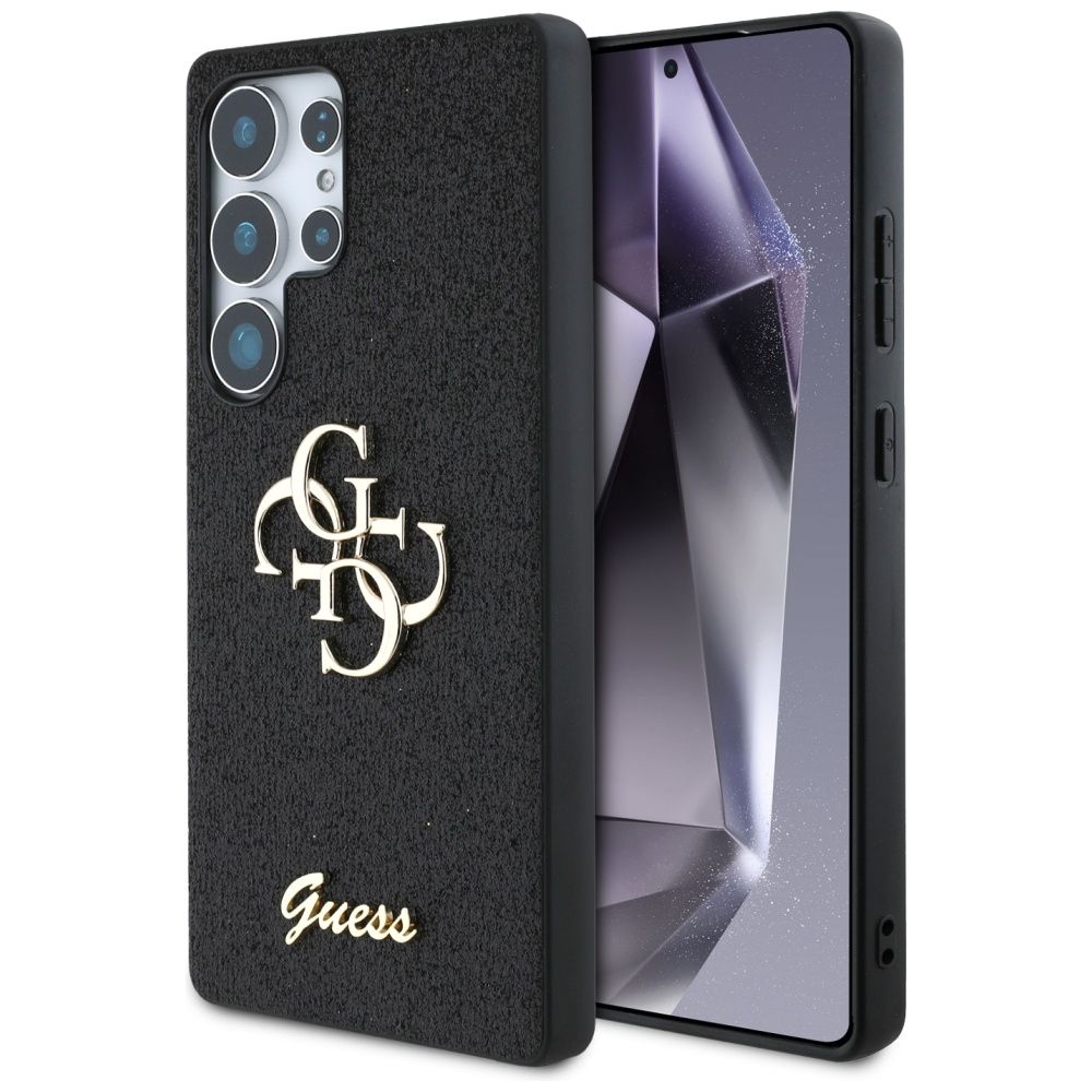Θήκη Κινητού GUESS Glitter Big 4G Μαύρη για Samsung S25 Ultra