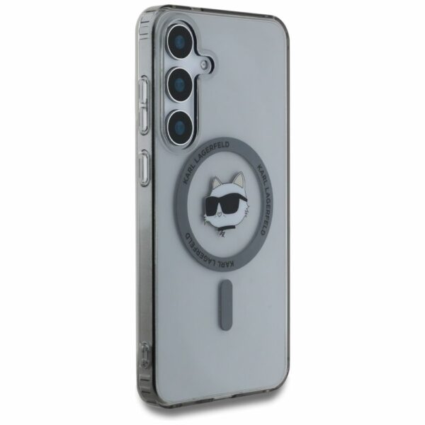 KARL LAGERFELD case for SAMSUNG S25 KLHMS25SHLSCHK (Magnetic IML Metal Choupette Head) black