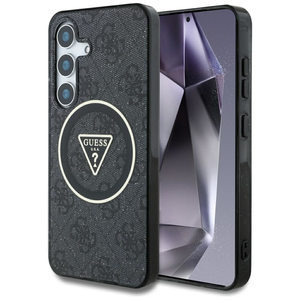 Θήκη GUESS Magnetic Glitter για Samsung S25 Plus Μαύρη