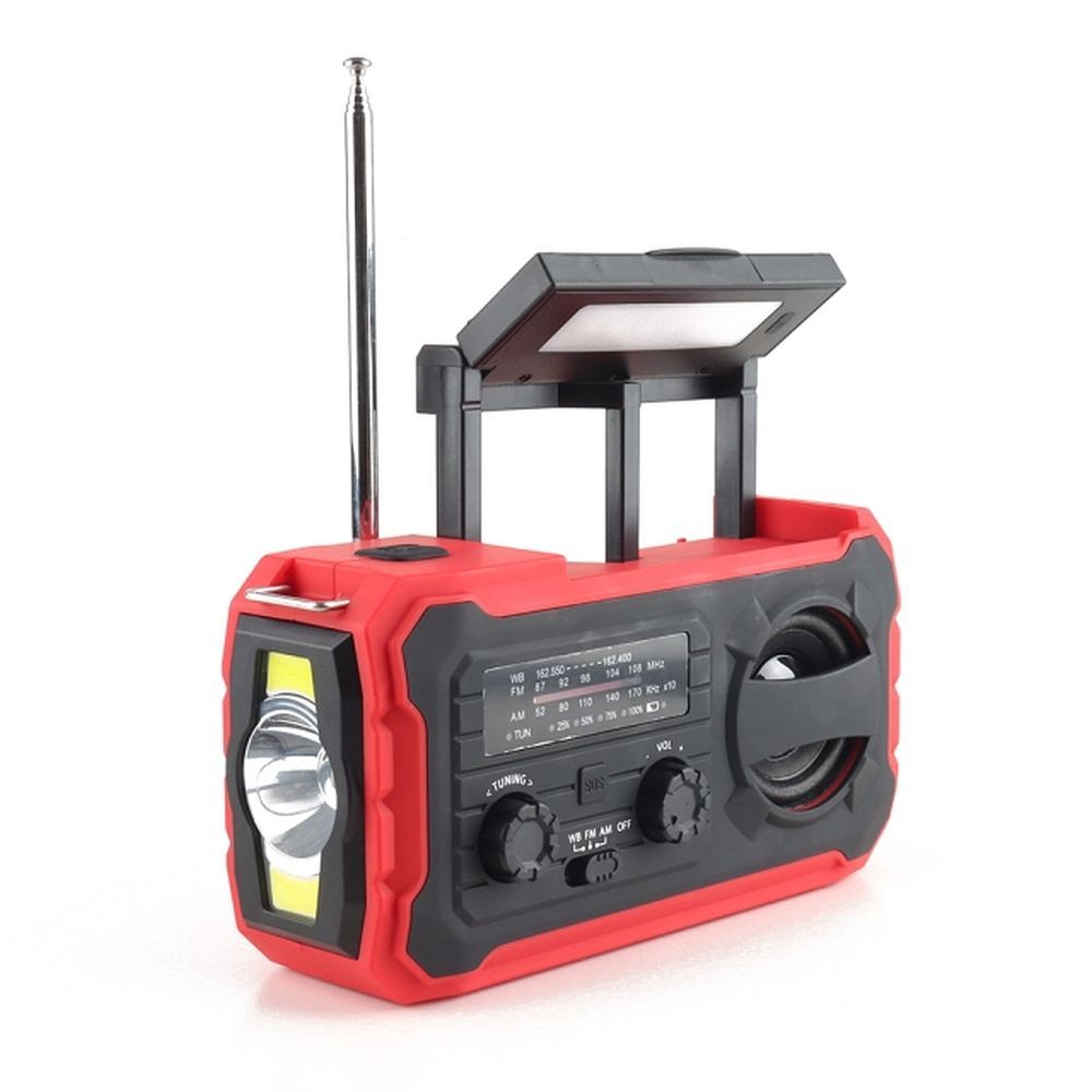 PRISTAR radio FM with flashlight 4000 mAh YX328 red