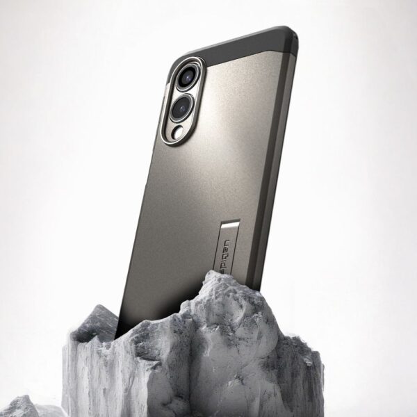 SPIGEN case TOUGH ARMOR compatible with MagSafe for SAMSUNG S25 Edge gunmetal