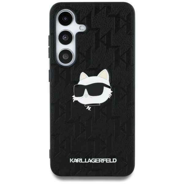 KARL LAGERFELD case for SAMSUNG S25 Plus KLHCS25MPGKLCHPK (PU Monogram Choupette Head Pin) black