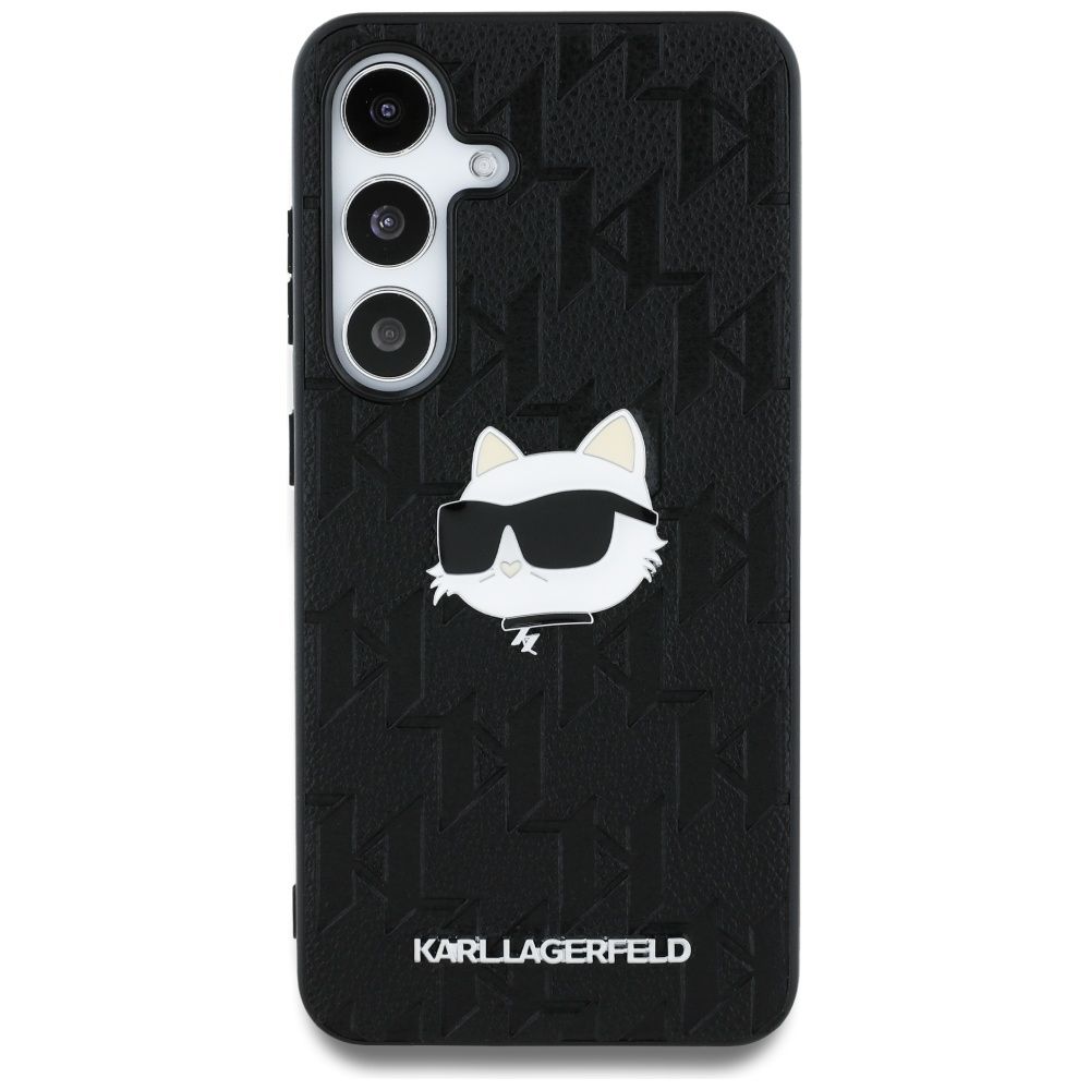 KARL LAGERFELD case for SAMSUNG S25 Plus KLHCS25MPGKLCHPK (PU Monogram Choupette Head Pin) black