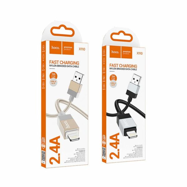 HOCO cable USB A to Lightning 2,4A X110 1 m gold