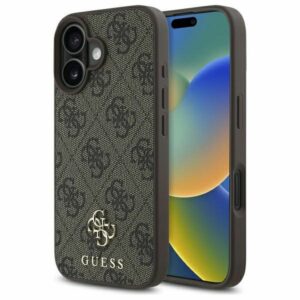 Θήκη GUESS iPhone 16 MagSafe PU 4G Καφέ (GUHMP16SP4SM4MW)