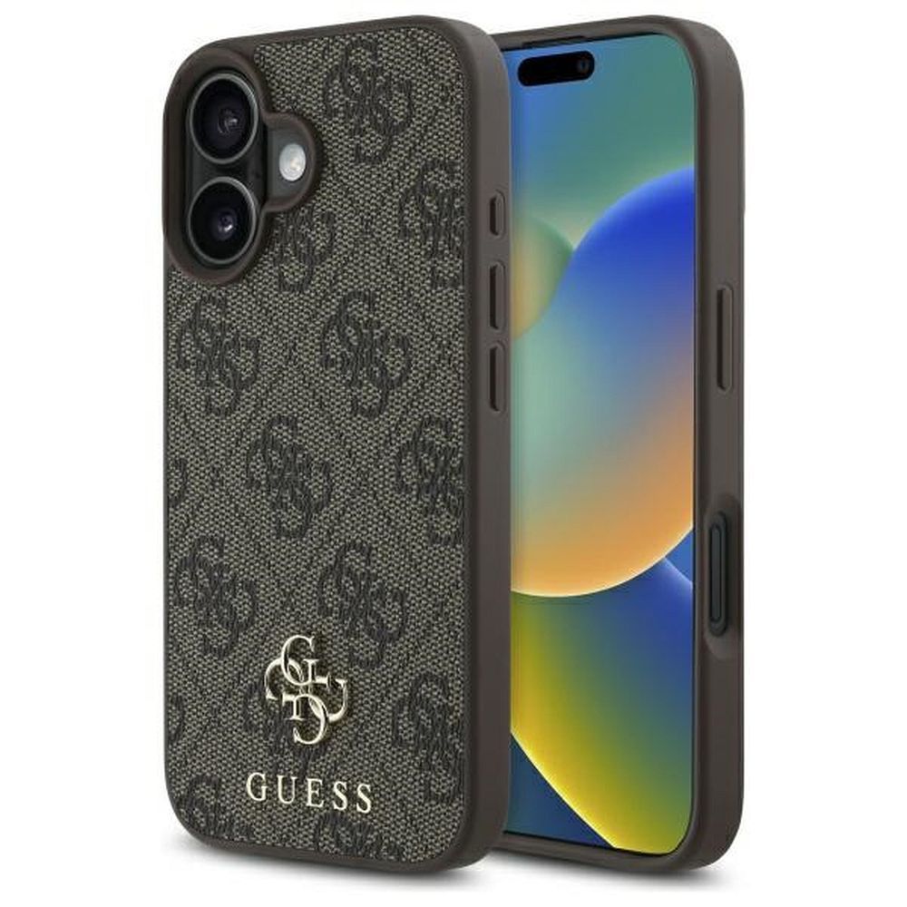 Θήκη GUESS iPhone 16 MagSafe PU 4G Καφέ (GUHMP16SP4SM4MW)