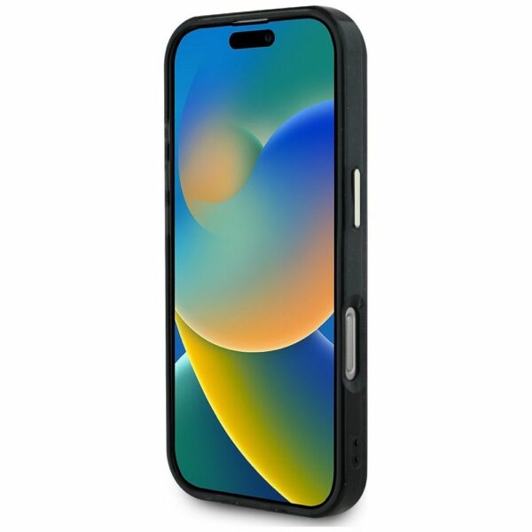 GUESS case for IPHONE 16 Pro Max compatible with MagSafe GUHMP16XHG4PRTGK (IML Metal Glitter 4G Circle Triangle) black