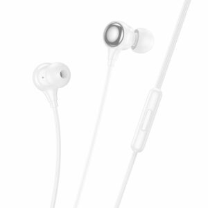 HOCO M116: Ενσύρματα Ακουστικά με Μικρόφωνο & Jack 3.5mm - Λευκά