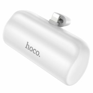 HOCO Powerbank 5000mAh με Ενσωματωμένο Lightning & 2A - Λευκό J106