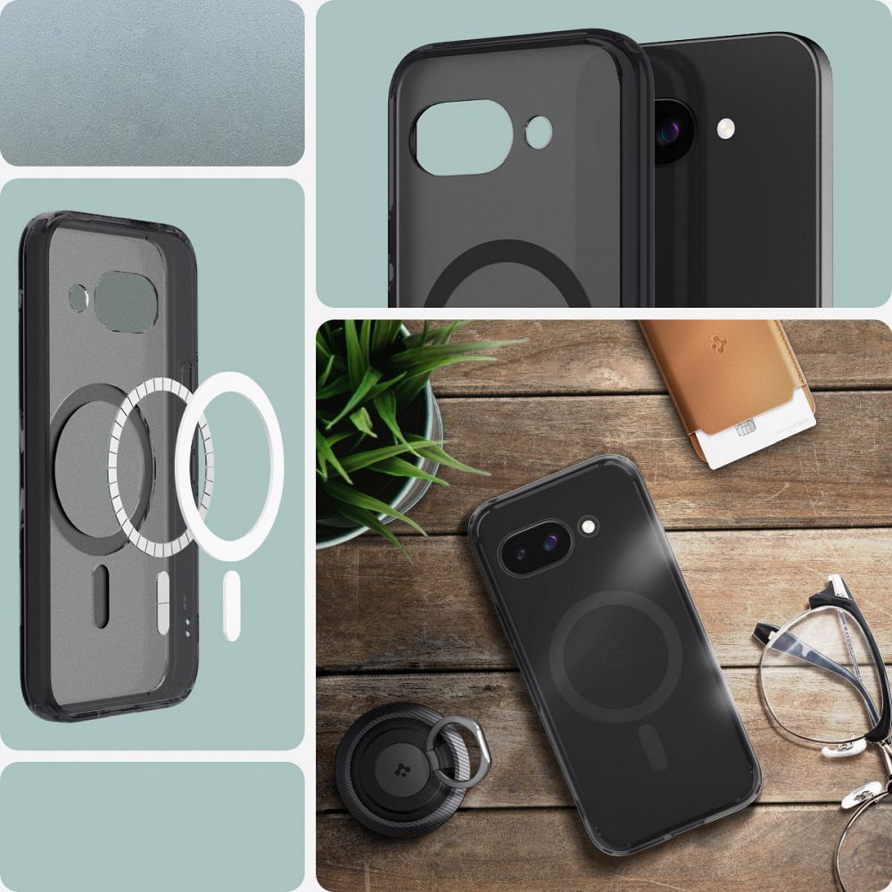 SPIGEN case ULTRA HYBRID MAG compatible with MagSafe for GOOGLE PIXEL 9A frost black